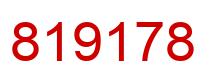 Number 819178 red image