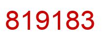 Number 819183 red image