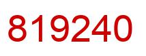 Number 819240 red image