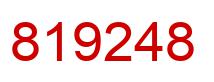 Number 819248 red image