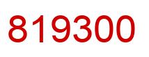 Number 819300 red image