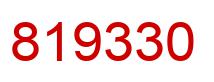Number 819330 red image