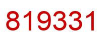 Number 819331 red image
