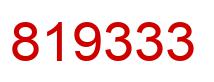 Number 819333 red image