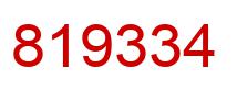 Number 819334 red image