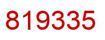 Number 819335 red image