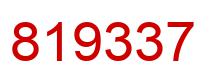 Number 819337 red image