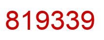 Number 819339 red image