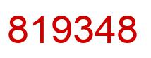 Number 819348 red image