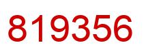 Number 819356 red image