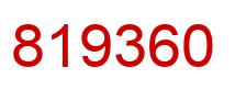 Number 819360 red image