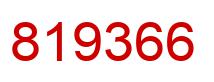 Number 819366 red image