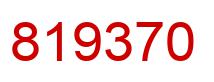 Number 819370 red image