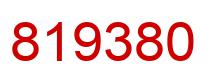 Number 819380 red image