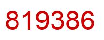Number 819386 red image