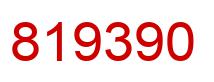 Number 819390 red image
