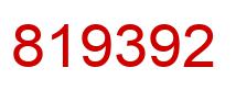 Number 819392 red image