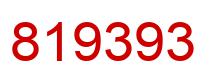 Number 819393 red image