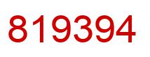 Number 819394 red image