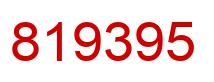Number 819395 red image