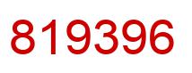 Number 819396 red image
