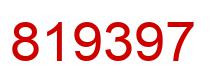 Number 819397 red image