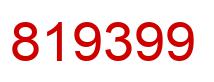 Number 819399 red image