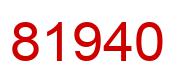 Number 81940 red image