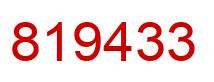 Number 819433 red image