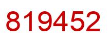 Number 819452 red image