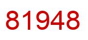 Number 81948 red image