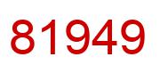 Number 81949 red image