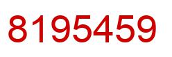 Number 8195459 red image