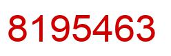 Number 8195463 red image