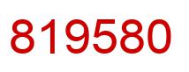 Number 819580 red image