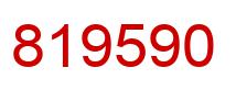 Number 819590 red image