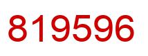 Number 819596 red image