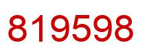 Number 819598 red image