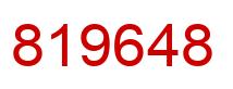 Number 819648 red image