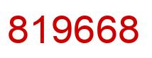 Number 819668 red image