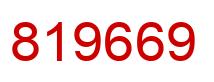 Number 819669 red image