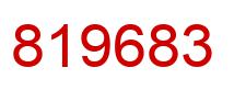Number 819683 red image