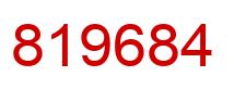 Number 819684 red image