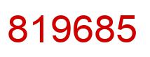 Number 819685 red image