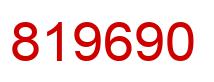 Number 819690 red image
