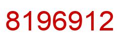 Number 8196912 red image
