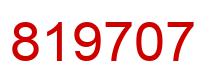 Number 819707 red image