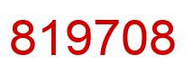 Number 819708 red image
