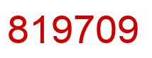 Number 819709 red image