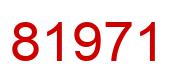 Number 81971 red image